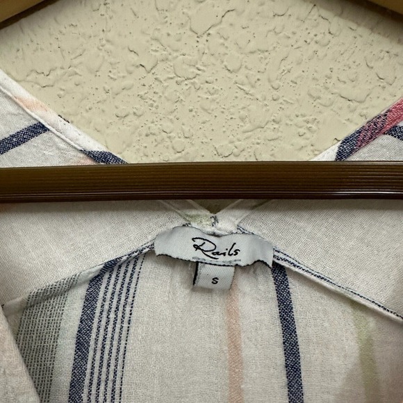 RAILS Wren Striped Linen-blend Tunic Dress in Marrakesh Stripe - Picture 9 of 12